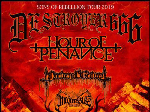 DESTROYER 666, HOUR OF PENANCE, NOCTURNAL GRAVES, INCONCESSUS LUX LUCIS - info