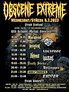 OBSCENE EXTREME 2023 - program na středeční old school metal forever