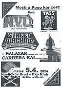 5. 4. 2024 zahrají v Havlíčkově Brodě N.V.Ú., STREET MACHINE a další tři kapely