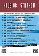 KLUB 007 STRAHOV - PROGRAM - LISTOPAD 2016