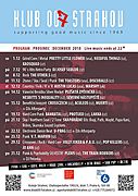 Klub 007 Strahov - program - prosinec 2018