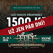 ETEF 2024 (19.-20. 7. 2024): změna programu, ukončení předprodeje vstupenek 14. 7. 2024