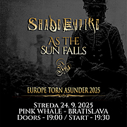 SHADE EMPIRE, AS THE SUN FALLS a JORD zahrají 24. 9. 2025 v Bratislavě