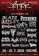 ETEF 2026 oznamuje: BLAZE BAYLEY, VORTEX OF END, OUTLAW, GRAUFAR, MEGELNYK a CRIPPLED FINGERS