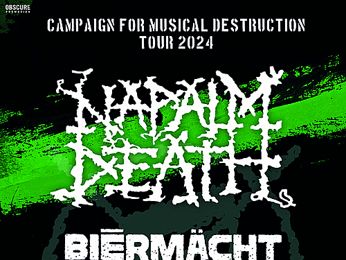 Campaign For Musical Destruction 2024: NAPALM DEATH, BIERMÄCHT, PRIMITIVE MAN, WORMROT - info VYPRODÁNO