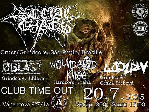 Legendy brazilského grindcoru SOCIAL CHAOS v neděli 20. 7. pod širým nebem v pražském Podolí - info