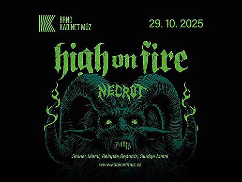 HIGH ON FIRE se vrací do Brna na jedinou zastávku v ČR - info