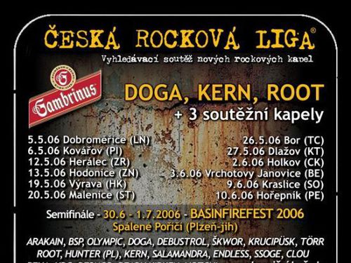 Poštovní spořitelna uvádí - Vyhledávací soutěž nových rockových skupin - Česká rocková liga 2006