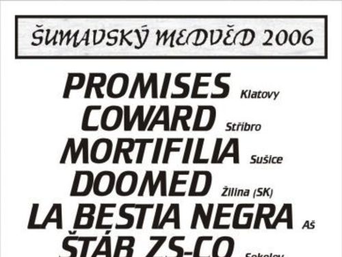 ANKETA MEZI POŘADATELI LETNÍCH FESTIVALŮ 2006 &#8211; ŠUMAVSKÝ MEDVĚD , SUŠICE 26.8.2006