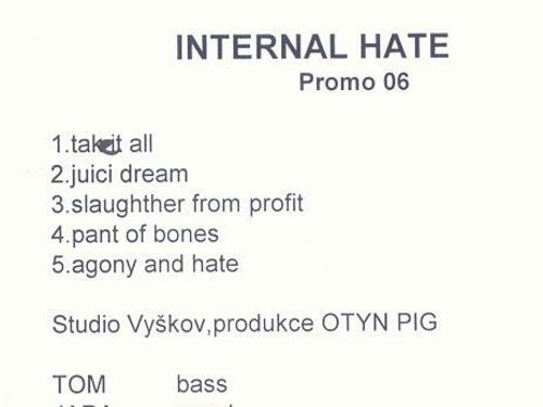 INTERNAL HATE &#8211; Promo 2006