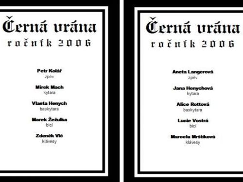 ČERNÁ VRÁNA &#8211; VÝSLEDKY 2006