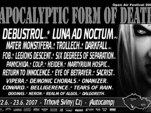 APOCALYPTIC FORM OF DEATH - open air festival 2007-info