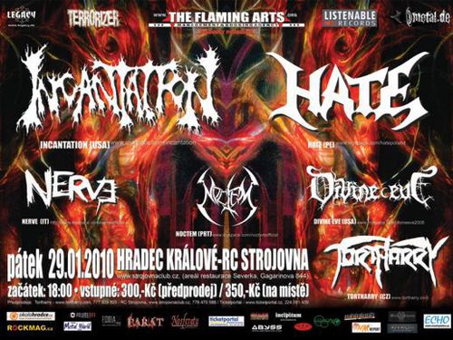 Koncert INCANTATION, HATE, TORTHARRY a další v Hradci Králové - info