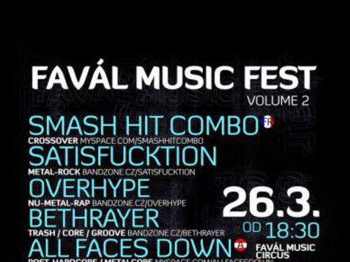 FAVÁL MUSIC FEST Vol. 2 v čele s Francouzi Smash Hit Combo - info