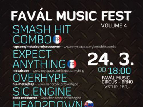 Favál Music Fest Vol. 4 nabídne francouzské duo Smash Hit Combo a Expect Anything - info