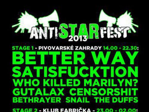 ANTISTAR FEST ČESKÝ KRUMLOV 2013 - info