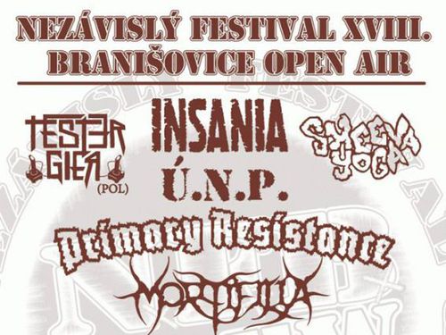NEZÁVISLÝ FESTIVAL XVIII. BRANIŠOVICE - info