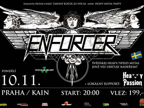 ENFORCER (swe), HEAVY PASSION (cz) &#8211; info