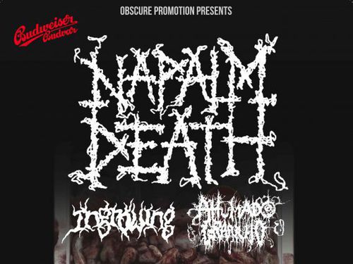 NAPALM DEATH (UK) + INGROWING + AHUMADO GRANUJO - info