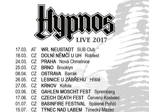 HYPNOS vyrazí na československé tour 2017 - info