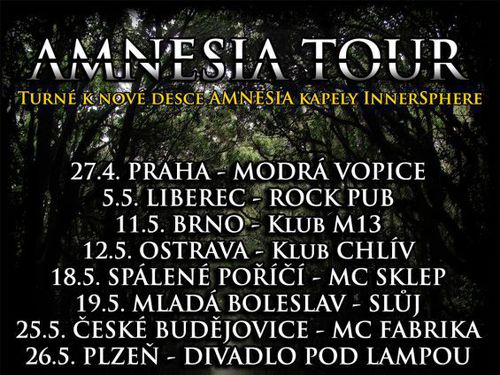 INNERSPHERE vyrazí na republikové turné na podporu alba Amnesia - info