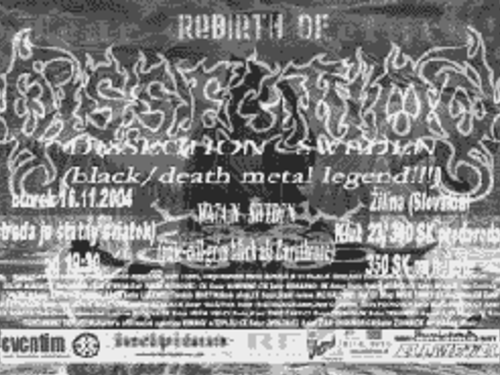 Rebirth of Dissection, Žilina (Rondel Club 23), kapely: Dissection, Watain - info
