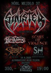 V rámci svého minitour nás poctí svojí návštěvou mocní SINISTER za podpory FLESHLESS a CUTTERED FLESH. Jako support SCARS OF VIOLENCE z Německa a domácí SPACE HAMSTER