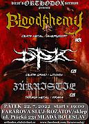 Páteční deathmetalový večer ve společnosti kapel : BLOODPHEMY - death metal  / Amersfoort -  Holandsko, DPK - death grind / Litvínov, ZÁKRISTIE - thrash metal / Praha