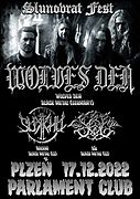 17.12.2023 se uskuteční pátý ročník Slunovrat festu v plzeňském klubu Parlament.
WOLVES DEN-Black metal (Germany), SUKKHU-Black metal (Cz) a SÓL-Black metal (Cz).
Akce začíná od 20:00. Klub otevřen od 17:00.