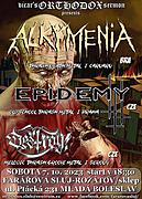 Druhá a pravděpodobně poslední návštěva brazilského tria ve sluji! Vystoupí : ALKYMENIA - thrash death metal / Caruaru - Brazílie, EPIDEMY - old school thrash metal / Praha, DESTROY! - melodic thrash  groove metal / Beroun