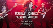Oldschool metalový výprask bestiálních rozměrů okořeněnej trochou špinavýho disbeatu. Pokud seš fanoušek chlastem nasáklýho archaickýho metalu, kožených bund, pyramidek, nábojáků a Discharge, kdyby hudbu psal Tom G. Warrior, koukej v pátek 22. 8. naklusat do Kabinetu MÚZ. Bude to hrozná smršť.
MÖRGHUUL
https://morghuul.bandcamp.com/
ACID FORCE
https://acidforce.bandcamp.com/
MORDLOCH
https://mordloch.bandcamp.com/
YOSSARIAN
https://yossarianxmetalpunk.bandcamp.com/