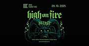 HIGH ON FIRE (USA)
Legendární stoner sludge-metalová kapela High On Fire z Kalifornie se vrací do Brna na jedinou zastávku v ČR! High On Fire jsou první kapelou ve svém žánru, která v roce 2019 za skladbu Electric Messiah získala cenu Grammy. V roce 1998 povstali z popela kultovních Sleep a jejich desky vychází mimo jiné na labelu Relapse Records. All-star sestava Matt Pike (Sleep), Jeff Matz (Mutoid Man, Zeke) a Coady Willis (Big Business, Melvins) vystoupí 29. října v Kabinetu MÚZ.
https://www.facebook.com/highonfire
https://www.instagram.com/highonfireband
https://highonfire.bandcamp.com
NECROT (USA)
Kalifornská death metalová kapela Necrot svým aktuálním albem Lifeless Birth stvrzuje svou pozici na špičce současného amerického extrémního metalu. Od roku 2011 si kapela buduje pověst nekompromisní koncertní síly i autorsky vyzrálého souboru, který posouvá hranice staré školy death metalu směrem k větší otevřenosti bez ztráty brutality. Necrot v minulosti koncertovali po boku Cannibal Corpse, Morbid Angel či Immolation.
https://www.facebook.com/cyclesofpain
https://www.instagram.com/necrot_official
https://necrot.bandcamp.com
VSTUPENKY v prodeji!