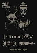 Ponurý podzimní páteční večer v Modré Vopici.
Lístky v předprodeji: https://www.fairplay.events/.../nav…
NĀV (black metal)
https://www.facebook.com/nav.blackmetal
https://navcult.bandcamp.com/
Jihočeské blackmetalové trio, které dokazuje, že přímočarost se nevylučuje s nápaditostí. Přes přiznané punkové vlivy se jim daří zachovávat atmosféru, být originální, a přece se nevzdalovat blackovému jádru.
Outward (post-black metal)
https://www.facebook.com/OutwardCZ
https://outwardcz.bandcamp.com/
Melancholie může být syrová a divoká. Outward nejlépe vystihuje jejich vlastní popis „Depressive Suicidal Rock & Roll“. Nečekejte žádné patetické nářky, tahle chytlavá smuteční blackmetalová kutálka má neskutečný tah na branku.
Letheum (depressive rock - Vídeň)
https://www.facebook.com/letheum
https://letheum.bandcamp.com/
Ponurý a depresivní post-rock s vlivy shoegaze a blackmetalu. Tohle potěší nejen posluchače post-blacku. Ponořte se do husté atmosféry a hudebních motivů, které vás chytnou a nepustí.
Nuummite (instrumental post-metal)
https://www.facebook.com/nuummiteband
https://nuummite.bandcamp.com/
Trojice míchající možné s nemožným. Blackmetalové erupce vám vystřelí mozek z hlavy, aby vás pak uklidnila post-rocková atmosféra s výlety do psychedelických krajin. Minimalistické nástrojove složení má snahu vyždímat ze sebe maximum a posouvat hranice metalu směrem, který nikdo nečeká.
Start: 19:30
Vstupné v předprodeji: 290 Kč
Vstupné na místě: 350 Kč