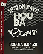 Houba, Volant a Vision Days vyrážejí na společné turné, se kterým se zastaví i v Barráku!