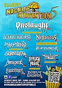 Nuclear Intervention Fest 5 - 12. 9. 2026 nukleární thrashová párty na jihu Čech.
Jednodenní metalová smršť v zastřešené jezdecké hale, kterou na jeden den proměníme v radioaktivní mosh výběh pro metaláky. Čeká tě 11 kapel, megatuny energie a atmosféra, co by probudila i terakotovou armádu. K tomu všemu náš signature drink Toxic Waste, kontaminace zaručena!
Předprodej jede, tak si lupen ulov včas – je to nejlevnější možnost. U nás platíš jen za vstup; stanování i parkování máš zdarma a hned u festivalového areálu. Tady vypneš hlavu, přepneš se do párty módu a všechny starosti budou fuč. Zbyde jen thrash metal, zábava a pořádnej nukleární chaos. Stačí přivézt sebe, kámoše, kecky do moshe a připravit se na další ročník.