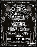 Když DISFIGURED CORPSE v roce 1991 vznikali, pravděpodobně neměli ani ponětí o tom, že se jako kapela dožijí oslavy pětatřiceti let na scéně. Co si budeme povídat, tohle je na kapelu velmi dlouhý věk a pánové jsou si toho velmi dobře vědomi. No a právě proto si pro Vás přichystali speciální oslavu, na které bude zaručeně zábava. No a v čem tedy bude tahle show tak zajímavá? V prvé řadě to bude samotné vystoupení oslavenců, kteří si pro tuto příležitost připravili průřez celou svou diskografií a určitě bude i nějaké překvapení, ale to se dozvíme až na místě. Dále, a to bude velmi speciální záležitost, se pak na pódiu ukáží kapely, které svou činnost ukončily někde kolem roku 1993 - TOTAL DEATH a KOMTUR. Ovšem abychom jen nečerpali z archívů českého undergroundu, byly pozvány i kapely, které jsou stále na pódiích jako doma a neúnavně objíždí nejen tuzemské, ale i zahraniční štace - FLESHLESS a EXITUS. No a speciálním hostem celé akce a takovou třešničkou na dortu bude u nás moc dobře známy PUNGENT STENCH, tedy samozřejmě pod aktuálním jménem SCHIRENC PLAYS PUNGENT STENCH. Martin Schirenc s kapelou byli v devadesátkách u nás jako doma a stále se tu rádi vrací, o čemž vypovídá nejen historická četnost koncertů v Česku, ale i místní bohatá fanouškovská základna. Tyhle narozeniny budou stát za to a my doufáme, že u toho budete v co největším možném počtu.