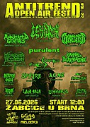 Kapely:
CENOTAPH (TUR)
AMPUTATED GENITALS (COL)
PURULENT (COL)
COLPOCLEISIS (UK)
MELANCHOLY PESSIMISM (CZ)
CARNAL DIAFRAGMA (CZ)
SPINELESS FUCKERS (CZ)
SPHERE (PL)
SUFFERENING QUOTA (NL)
A.C.M.E. (COL)
SEII TAISHOGUN (AT)
VITUL (PL)
LADY GAZA (CZ)
RISPOSTA (CZ)
ŹAMPACH (CZ)
