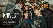KNIVES (UK)

Britský noise punk kolektiv z Bristolu, který vznikl v roce 2022. Mladá, šestičlenná kapela lidí s rozdílnými zkušenostmi, názory i hudebními vlivy. Výsledkem je intenzivní směs hardcorového vzteku, post-punkové syrovosti, noise rocku, rapu i svobodné kreativity. 

Knives jsou manifestem inkluze, diverzity a vzájemné podpory v alternativní hudební scéně. Skrze svou tvorbu i koncerty vytvářejí bezpečný prostor pro marginalizované hlasy, zejména pro LGBTQ+ komunitu a lidi jiné barvy pleti. „Jsme každý úplně jiný člověk a pocházíme z odlišného prostředí,“ říká baskytarista Ben Marshall. „Když jsem vyrůstal na Metallice, nikdy jsem v publiku neviděl další černochy. Dnes na naše koncerty chodí spousta queer lidí a lidí jiné barvy pleti – a je skvělý pocit vědět, že jsme pomohli vytvořit právě takové místo.“

Jejich nejnovější album GLITTER magazín The Wire označil za „Very Necessary“. Na desce se přirozeně střetávají vlivy hardcore, post-punku, alt rocku i experimentálního jazzu a vytvářejí soudržný, ale zároveň nepředvídatelný celek. Knives jsou kapela zrozená v chaosu a vybroušená zvukem.

https://knivesnoise.bandcamp.com
https://www.instagram.com/knivesnoise
https://www.facebook.com/knivesnoise