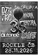 DEZINFEKCE * SKORUP/A * INNOXIA CORPORA * LICKSPIT * AUTONOÉ - DZNFKC - XXXV let
DEZINFEKCE https://dezinfekce.bandcamp.com/
INNOXIA CORPORA https://innoxiacorpora.bandcamp.com/
SKORUP/A https://skorupa.bandcamp.com/
LICKSPIT https://lickspit.bandcamp.com/
AUTONOÉ https://autonoehc.bandcamp.com/